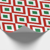 Rood, wit, groen gekleurd gift cadeaupapier (Hoek)