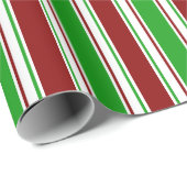 Rood, wit, groen gekleurd met Kerstmis geïnspireer Cadeaupapier (Rol Hoek)