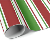 Rood, wit, groen gekleurde kerstkernen cadeaupapier (Rol Hoek)