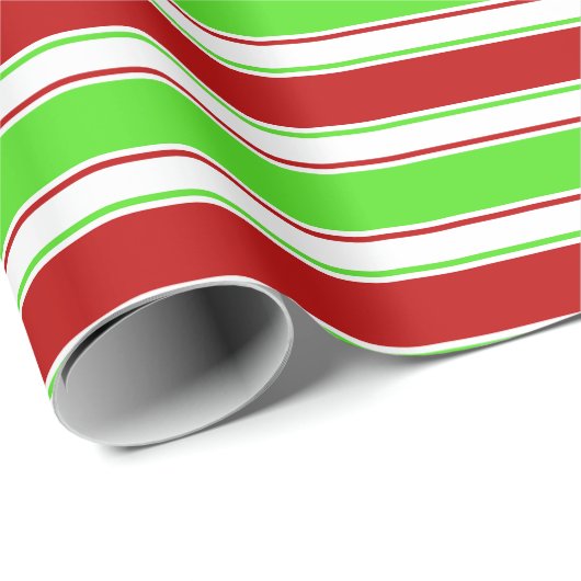 Rood, wit, groen gekleurde kerstkernen cadeaupapier (Rol Hoek)