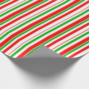 Rood, wit, groen gekleurde kerstkernen cadeaupapier