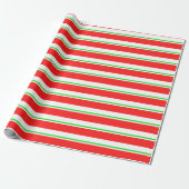 Rood, wit, groen gekleurde kerstkernen cadeaupapier (Uitgerold)