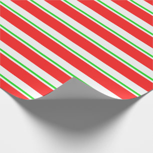 Rood, wit, groen gekleurde kerstkernen cadeaupapier