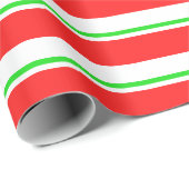 Rood, wit, groen gekleurde kerstkernen cadeaupapier (Rol Hoek)