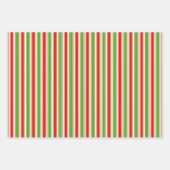 Rood, wit, groen gekleurde kerstkernen inpakpapier vel (Voorkant 3)