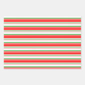 Rood, wit, groen gekleurde kerstkernen inpakpapier vel (Voorkant)