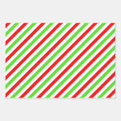 Rood, wit, groen gekleurde kerstkernen inpakpapier vel (Voorkant)