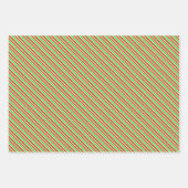 Rood, wit, groen gekleurde kerstkernen inpakpapier vel (Voorkant 2)