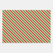 Rood, wit, groen gekleurde kerstkernen inpakpapier vel (Voorkant)
