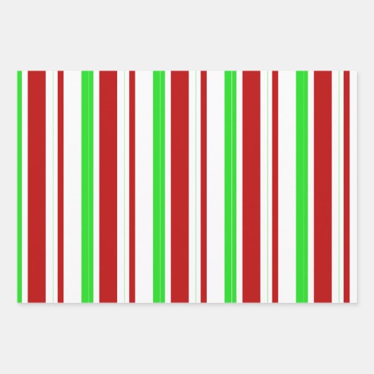 Rood, wit, groen gekleurde kerstkernen inpakpapier vel (Voorkant 3)