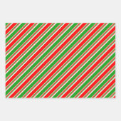 Rood, wit, groen gekleurde kerstkernen inpakpapier vel (Voorkant 2)