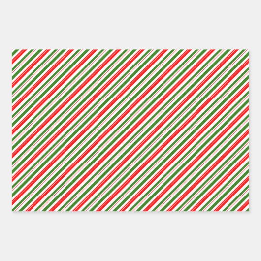 Rood, wit, groen gekleurde kerstkernen inpakpapier vel (Voorkant)