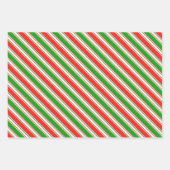Rood, wit, groen gekleurde kerstkernen inpakpapier vel (Voorkant 3)