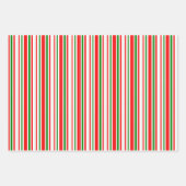 Rood, wit, groen gekleurde kerstkernen inpakpapier vel (Voorkant 3)
