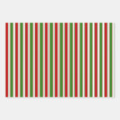 Rood, wit, groen gekleurde kerstkernen inpakpapier vel (Voorkant 2)