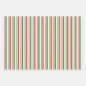 Rood, wit, groen gekleurde kerstkernen inpakpapier vel (Voorkant 3)
