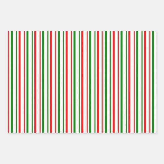 Rood, wit, groen gekleurde kerstkernen inpakpapier vel (Voorkant 3)