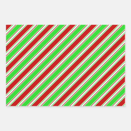 Rood, wit, groen gekleurde kerstkernen inpakpapier vel (Voorkant 2)