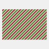 Rood, wit, groen gekleurde kerstkernen inpakpapier vel (Voorkant)