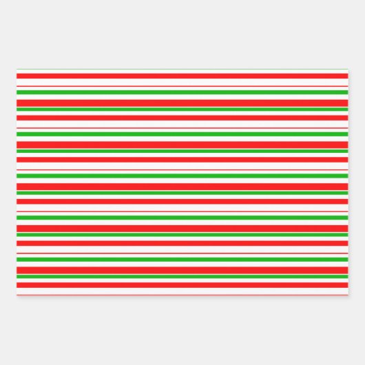 Rood, wit, groen gekleurde kerstkernen inpakpapier vel (Voorkant 2)