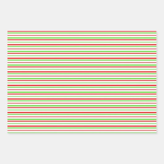 Rood, wit, groen gekleurde kerstkernen inpakpapier vel (Voorkant)
