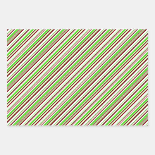 Rood, wit, groen gekleurde kerstkernen inpakpapier vel (Voorkant 3)