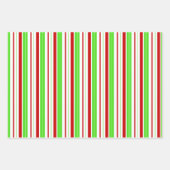 Rood, wit, groen gekleurde kerstkernen inpakpapier vel (Voorkant 2)