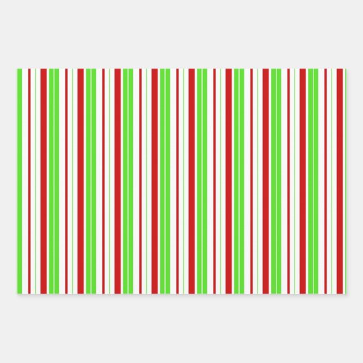 Rood, wit, groen gekleurde kerstkernen inpakpapier vel (Voorkant 2)