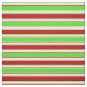 Rood, wit, groen gekleurde kerstkernen stof (Swatch)