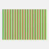 Rood, wit, groen gekleurde kerstpatronen inpakpapier vel (Voorkant)