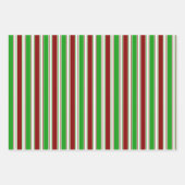 Rood, wit, groen gekleurde kerstpatronen inpakpapier vel (Voorkant 3)