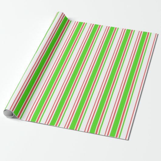 Rood, wit, groen gekleurde kersttaarten cadeaupapier (Uitgerold)