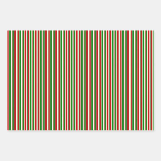 Rood, wit, groen gekleurde kersttaarten inpakpapier vel (Voorkant 2)