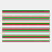Rood, wit, groen gekleurde kersttaarten inpakpapier vel (Voorkant)