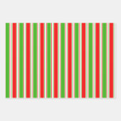 Rood, wit, groen gekleurde kersttaarten inpakpapier vel (Voorkant 3)
