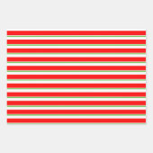 Rood, wit, groen gekleurde kersttaarten inpakpapier vel (Voorkant 2)