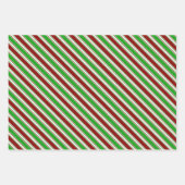 Rood, wit, groen gekleurde kersttaarten inpakpapier vel (Voorkant 3)