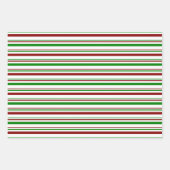 Rood, wit, groen gekleurde kersttaarten inpakpapier vel (Voorkant)
