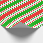 Rood, wit, groen gelaagd patroonpapier cadeaupapier (Hoek)