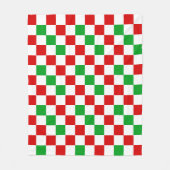 Rood Wit Groen Geruit Patroonontwerp Fleece Deken (Voorkant)