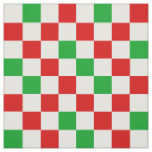 Rood Wit Groen Geruit Patroonontwerp  Stof (Swatch)