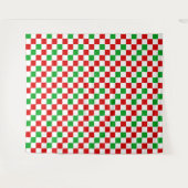 Rood Wit Groen Geruit Patroonontwerp  Wandkleed (Voorkant (horizontaal))
