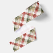 Rood Wit Groen Geruit Strepen Kerstmis Grosgrain Lint (Achterkant)
