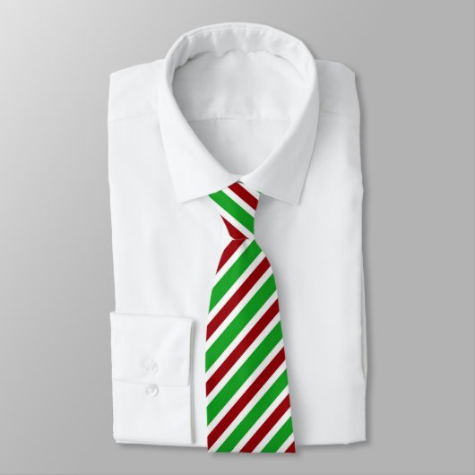 Rood Wit Groen Gestreept Stropdas (Gebonden)