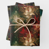 Rood Wit Groen Goud Bloem Inpakpapier Vel (In situ)