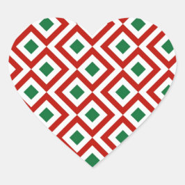 Rood, wit, groen hart sticker