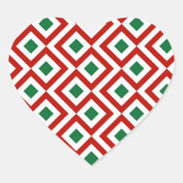 Rood, wit, groen hart sticker