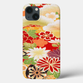 Rood Wit Groen Japans Kimono Bloemen Case-Mate iPhone Case