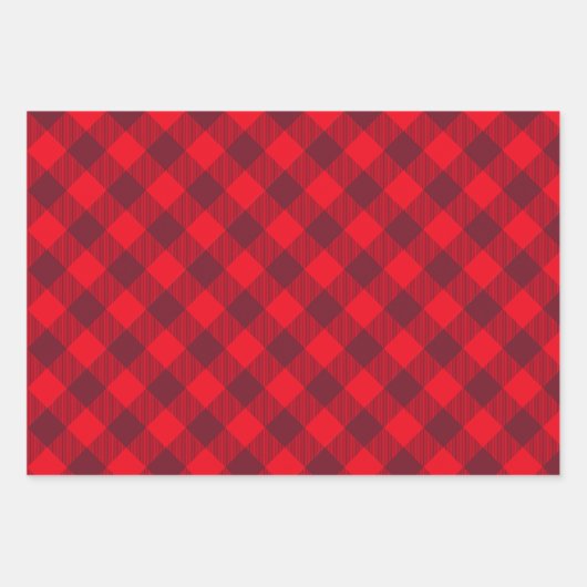 Rood, wit, groen kerstbuffel inpakpapier vel (Voorkant 3)