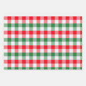 Rood, wit, groen kerstbuffel inpakpapier vel (Voorkant 2)